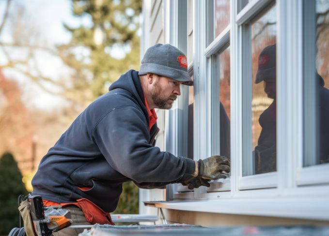 Window being installed